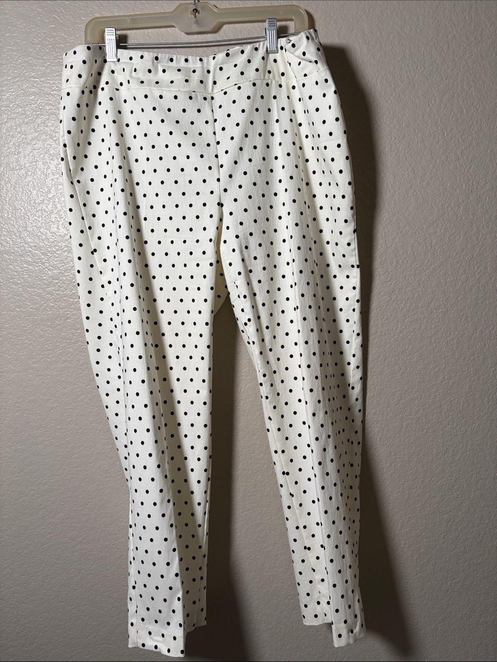 Jules & Leopold White Ankle Polka Dot Pants